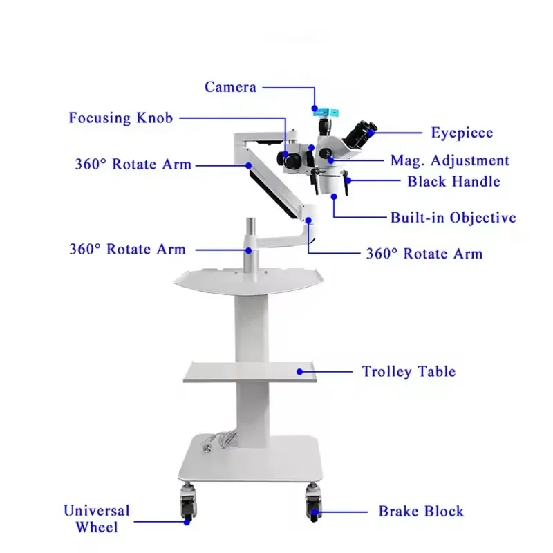 Portable Dental Microscope with Camera Connect with Chair 10X