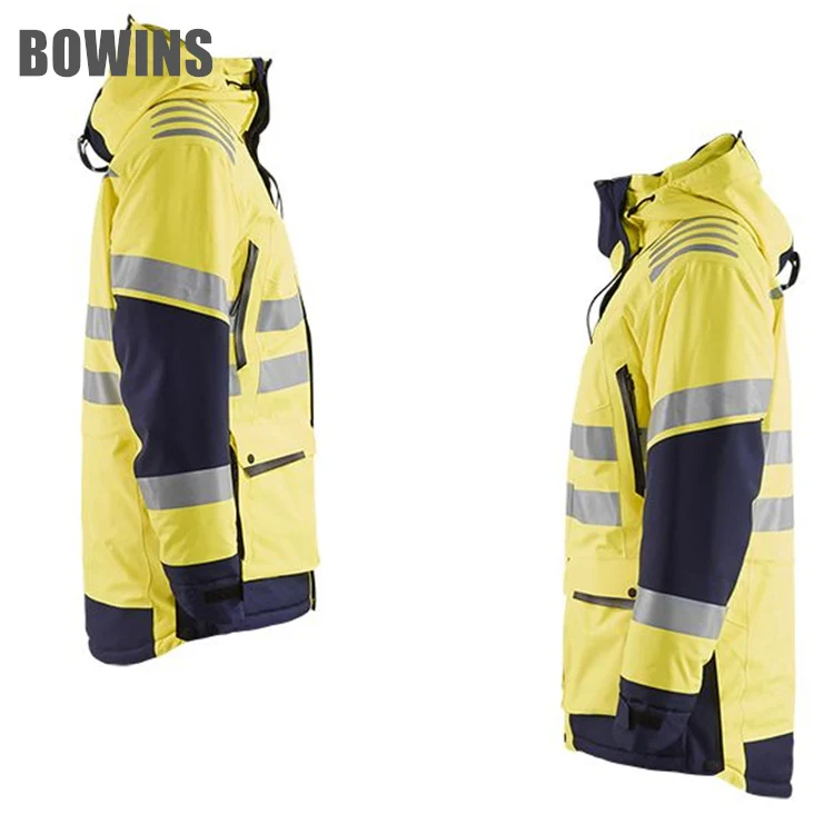 Customized 3M Scotchlite Oxford Waterproof Hi Vis Two Tone Working Parka Jacket With Competitive Quality