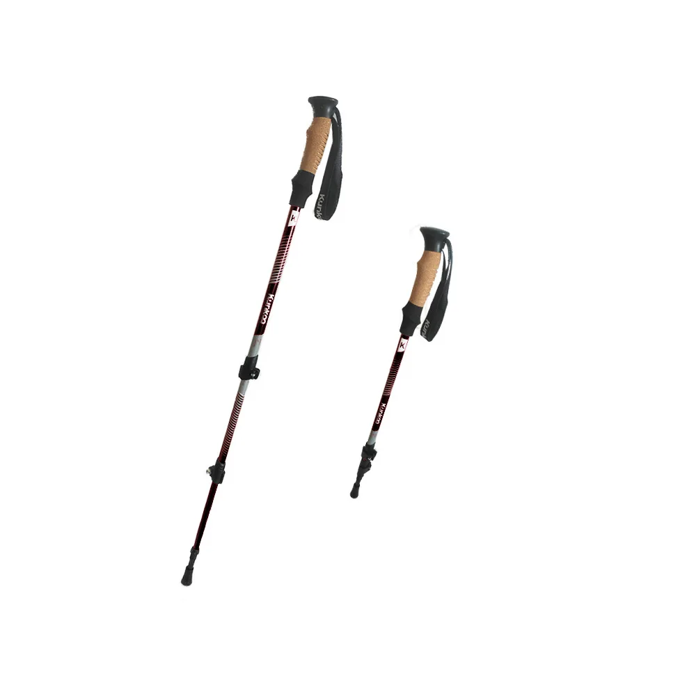 Outdoor Alpenstock Carbon Fiber Walking Sticks Telescoping Foldable Self Defense multi functional trekking pole