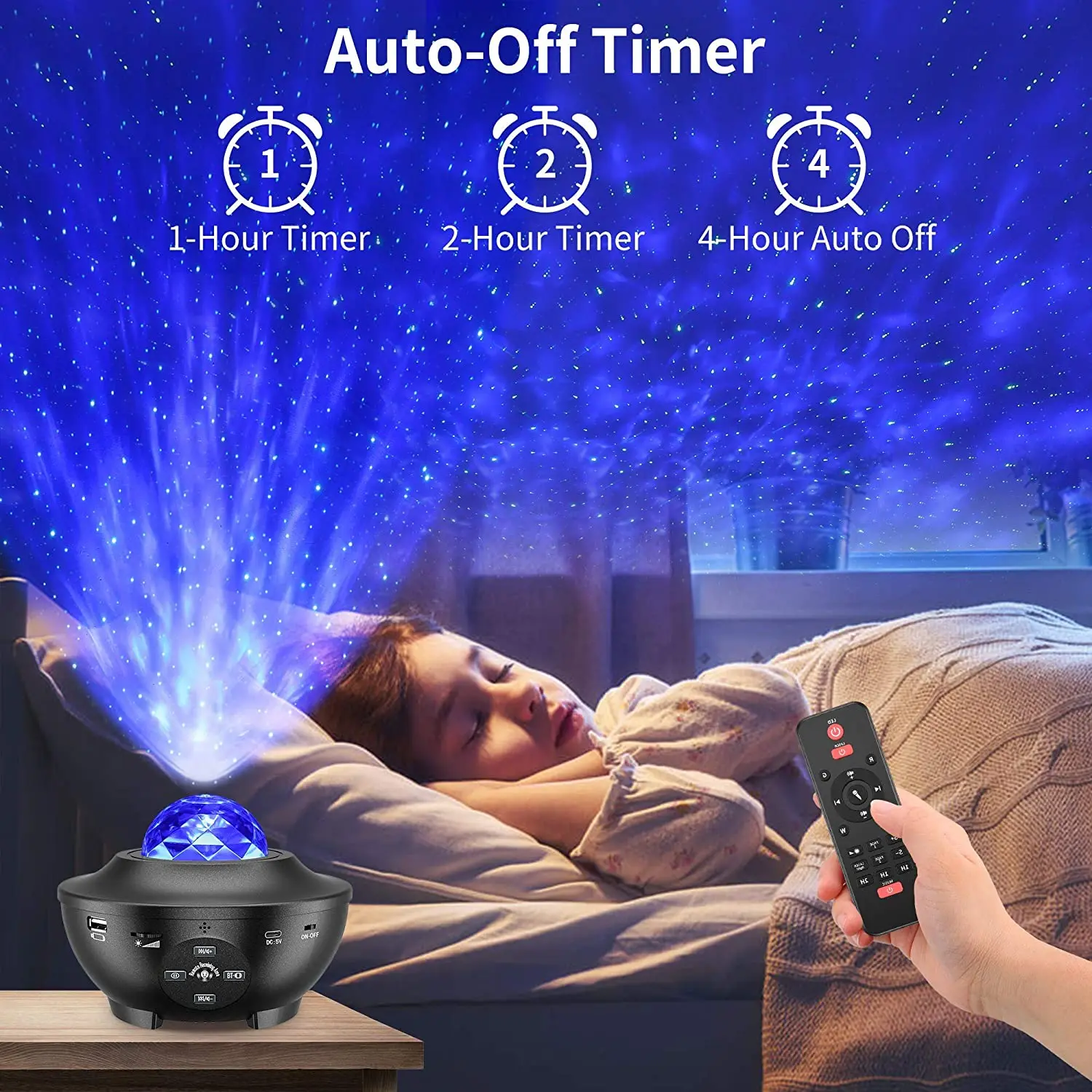 2021 Laser Star Light Night Baby Projector RGB LED Ster Music BT Lamp Work with Remote Starry USB Projector