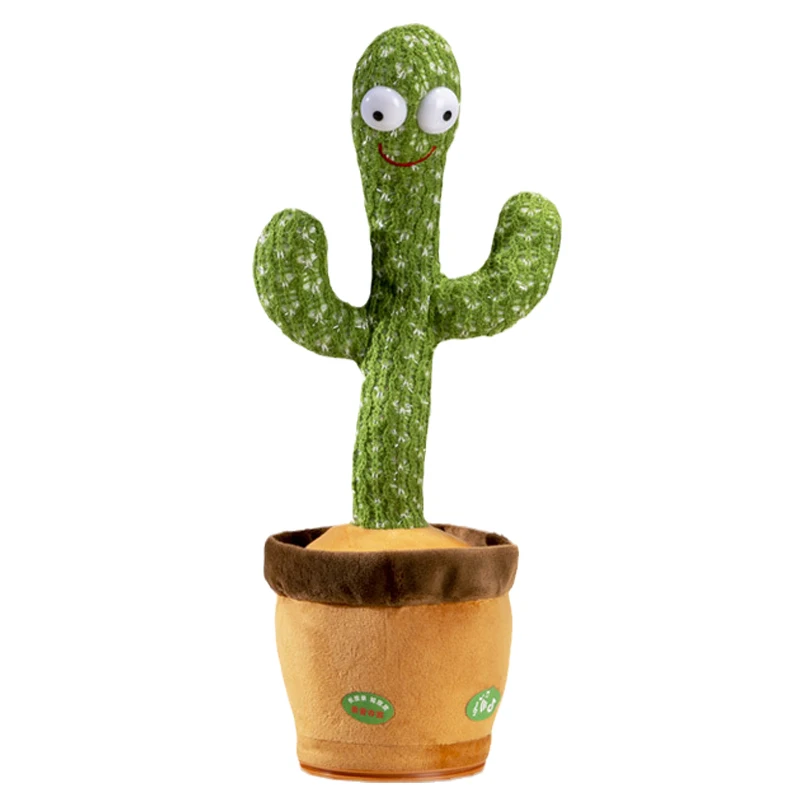 Hot Selling Singing Dancing Saxophone Cactus Flash Card Educational Talking Toys Dolls For Kids