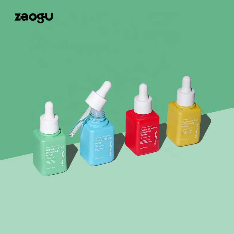 Private Label Vita-C Glycolic Revival Grass Brightening Serum for gentle exfoliation 30ml