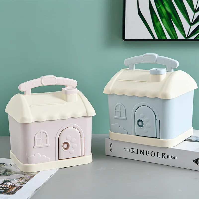 Creative cute girl piggy bank children with lock piggy bank large cartoon money box for boys and girls