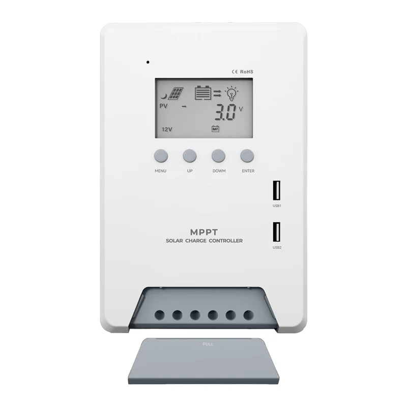 Smart PV Solar Panel Charge Controller Regulator 30A 40A 60A 12V 24V 48V Power Solar Charger Controller With WIFI APP