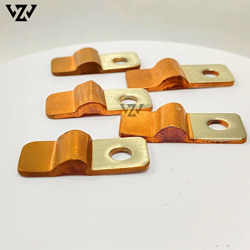 Customizable Flexible Electric Hole Bending Pure Laminated Copper foil Bus Bars for Lifepo4 Battery