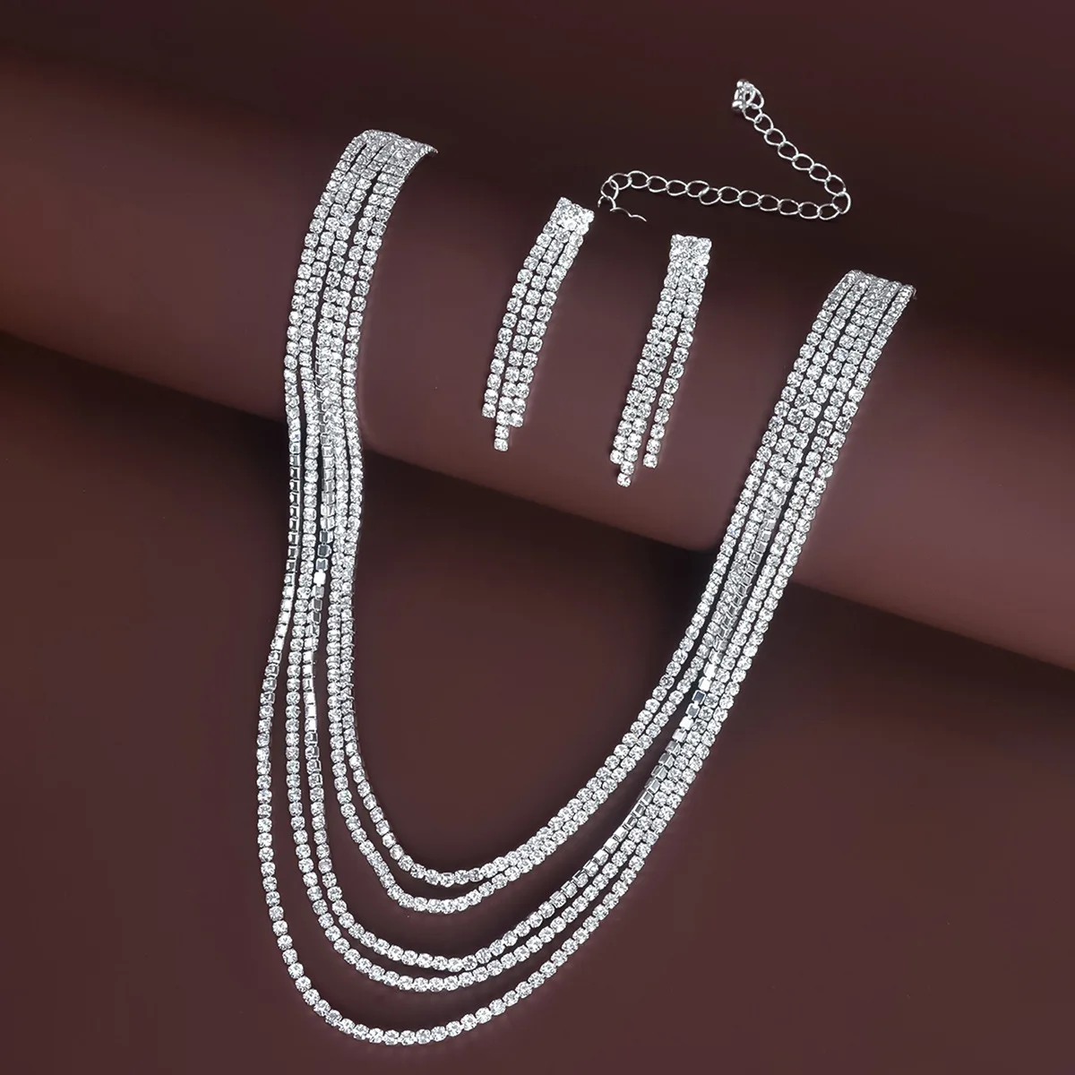 Лучшие классические индийские ювелирные изделия элегантные хрустальные кисточки наборы свадебных украшений африканские Стразы свадебное ожерелье серьги браслетов