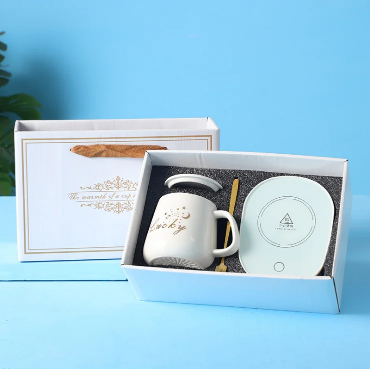 55 degree constant temperature cup ceramic coffee warm cup intelligent heating coaster insulation water cup base