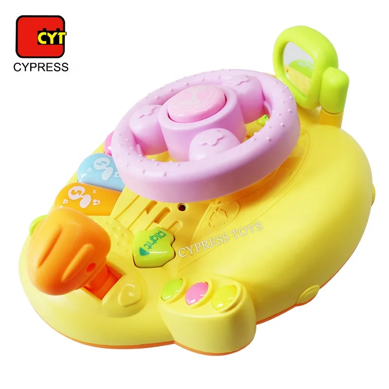 Electric Musical Driving Game Baby Toy Steering Wheel Toy for Car Seat