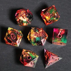 Mini Planet Resin Dice Sets D&D Polyhedral Dice For RPG Dungeons and Dragons Pathfinder Game Dice Custom D4 D6 D8 D10 D% D12 D20
