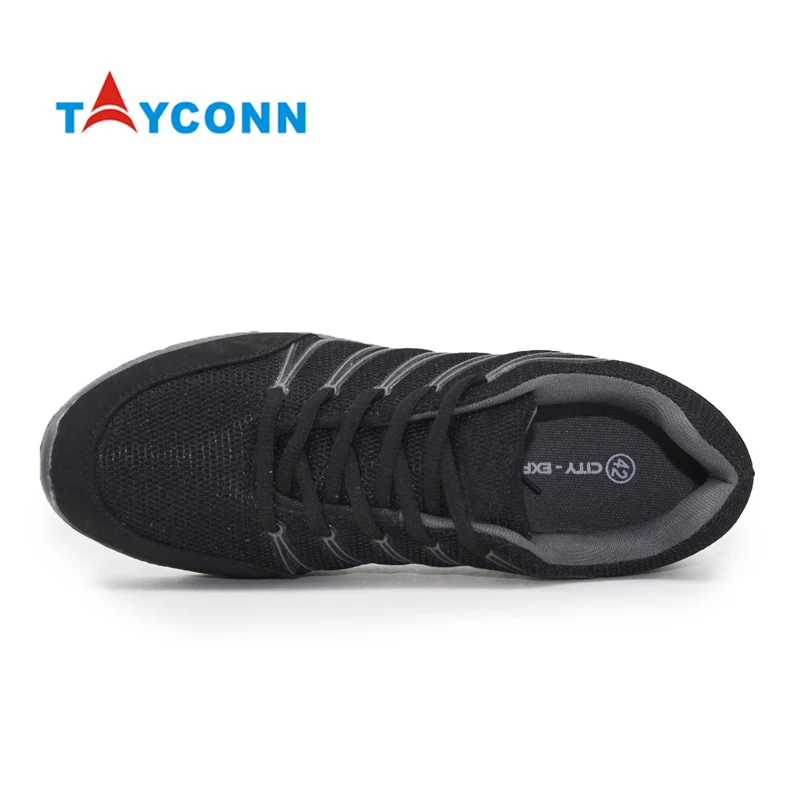 Scarpe Uomo Custom Logo Man Multi Sneakers Lace-up Breathable EVA Outsole Men Black Mesh Running Shoe