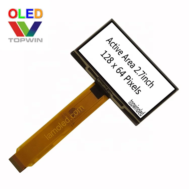 2.7 inch  oled display 128x64 resolution yellow colour P35801 with spd0301