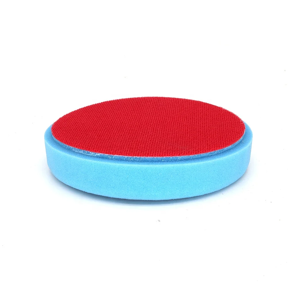 factory 6 Inch grid cut surface car heavy cutting buffing sponge polishing pad with backing plate