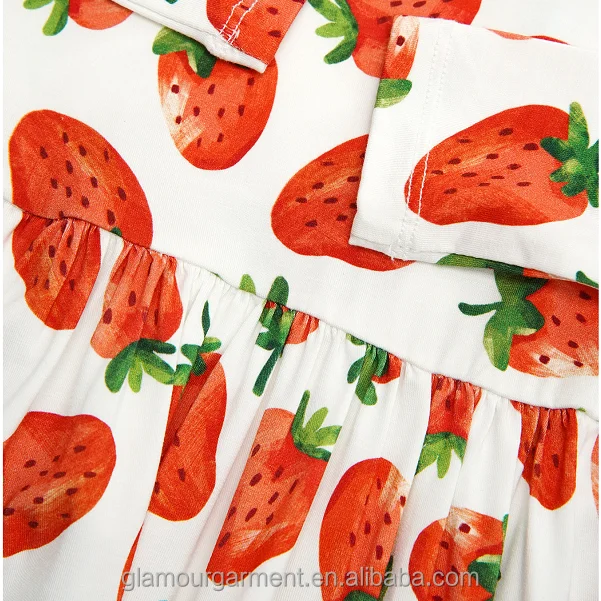 Children Clothing Ruffles Baby Girls Night Dress for Girls Cute Bamboo Pajamas Kids Long Sleeve Sleepwear Children