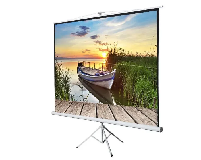 Matte White 60-120 inch Tripod Projection Screen Indoor Outdoor Foldable Stand Frame Movies Screen