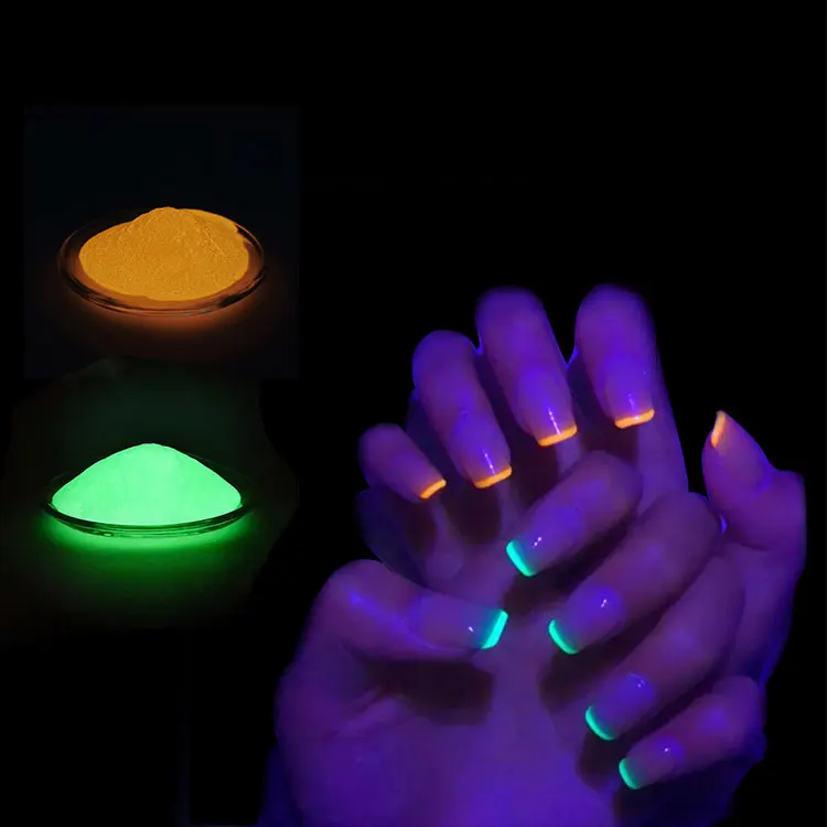 epoxy resin pigment glow in the dark pink  luminous powder for halloween nail art