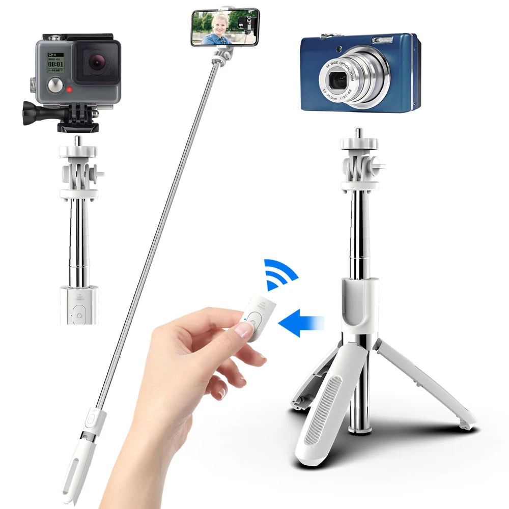 High Quality L02 Smart Selfie Stick for iPhone Wireless Remote 360 Rotation with Portable Flexible Tripod for Go Pro