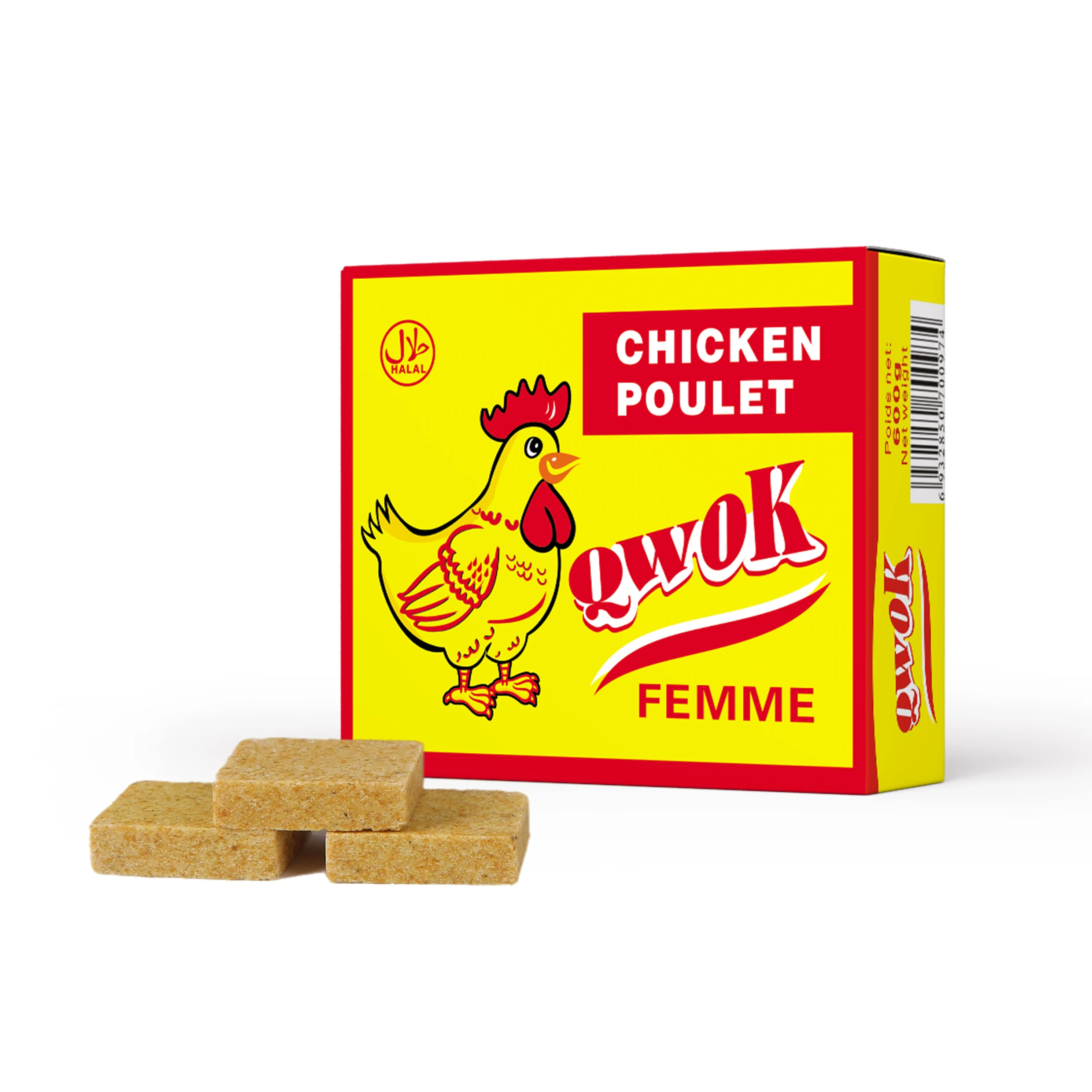 HALAL 10g chicken essence bouillon cube seasoning cube broth cube OEM wholesale