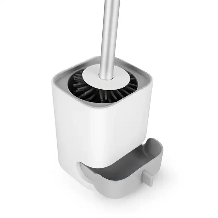 Masthome Wall-mounted Design Soft TPR Toilet Cleaning Brush  Bathroom WC Silicon Toilet Brush with Holder