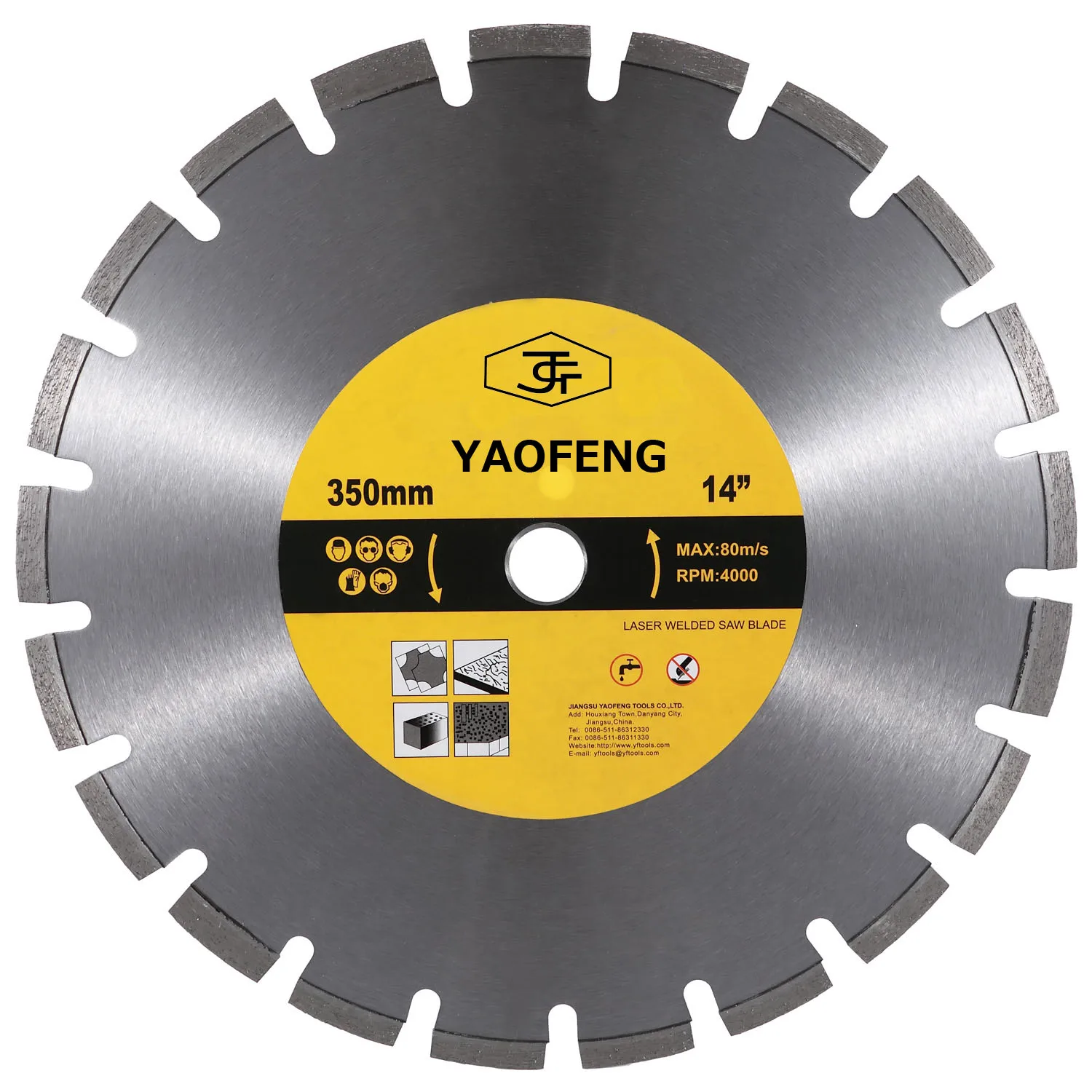 14in 350mm Professional Usage Laser Welded Diamond Saw Blade For Concrete Marble Granite Cutting