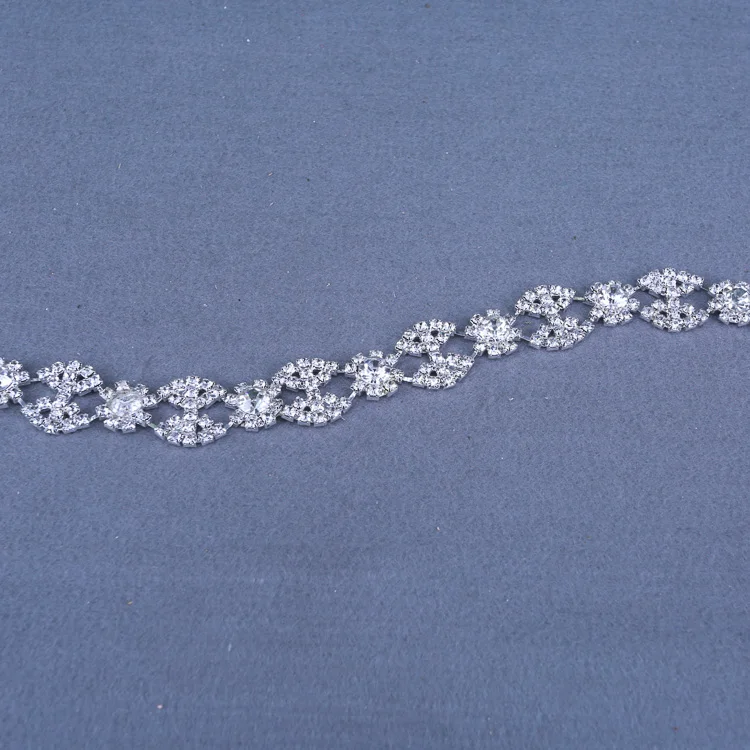 
Bridal Appliques And Trims, Micro Crystal Rhinestone Roll Trim 