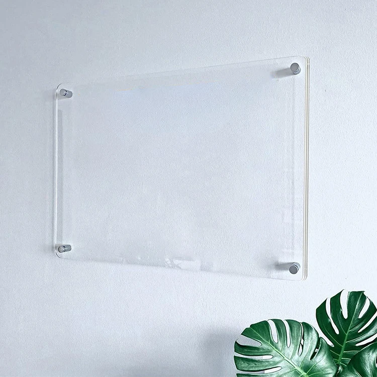 Custom acrylic photo frame photo frame clear acrylic wall frame for picture magazine display