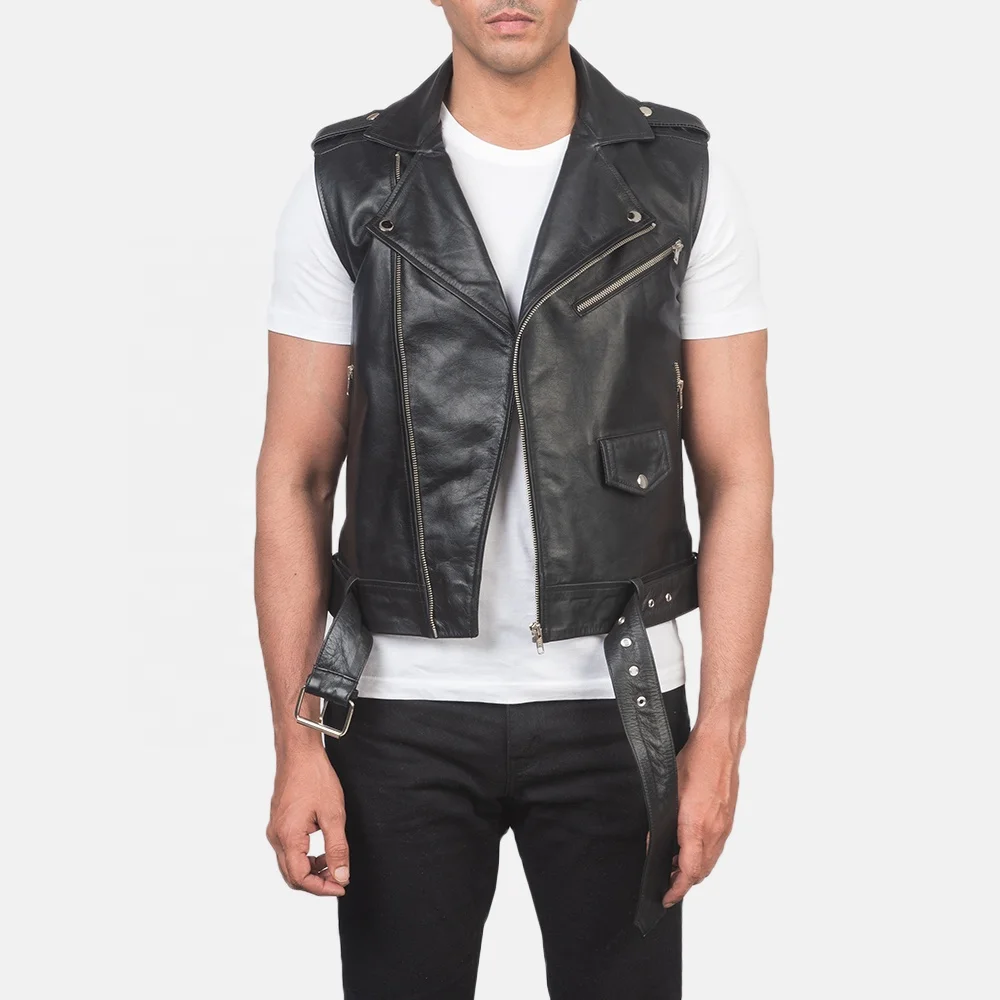 
Genuine Leather Biker Motorcycle Vest Motorbike Vest Made With Thick Leather Leather Motorbike Waistcoat 