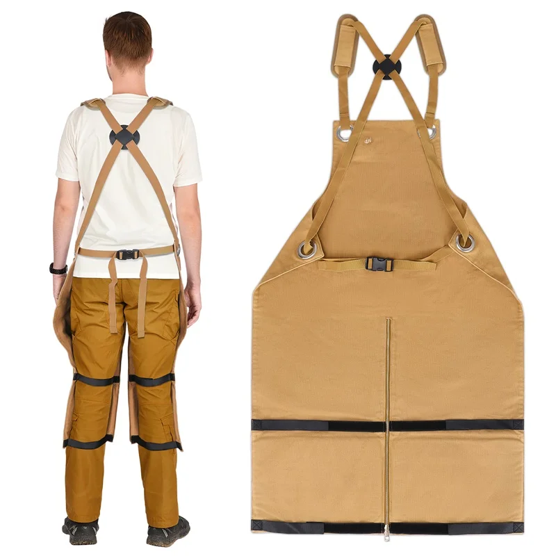 Heavy Duty Wood Working Canvas Apron for Men with Tool Pockets for Woodworkers Blacksmiths Carpenters, Gifts for Men
