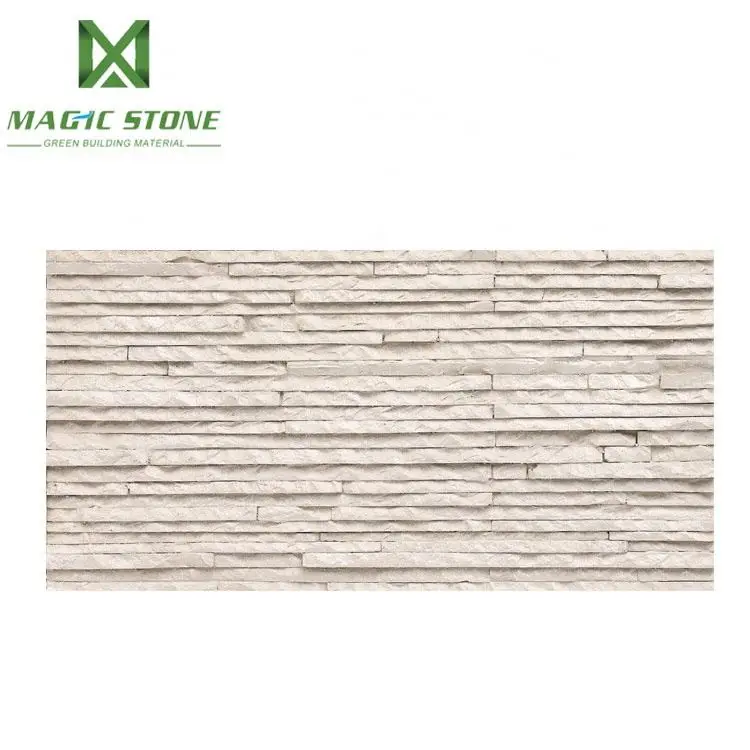 Modern textured faux stone wall tiles cladding MCM flexible outside bricks Muretto Stone Cladding