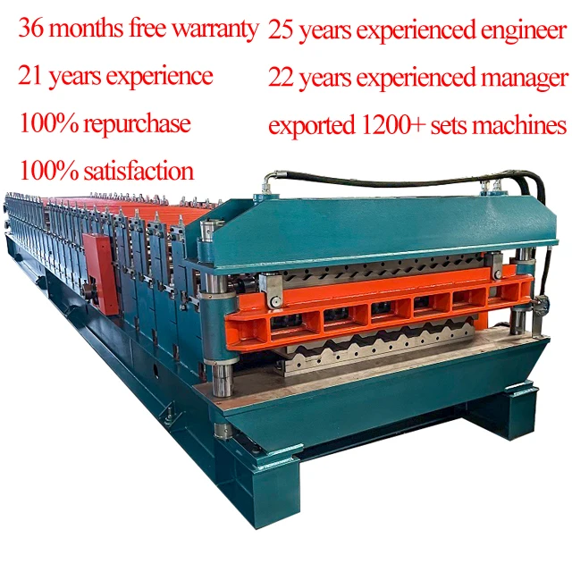 Factory price corrugated trapezoidal profile roofing double layer cold roll forming machine China