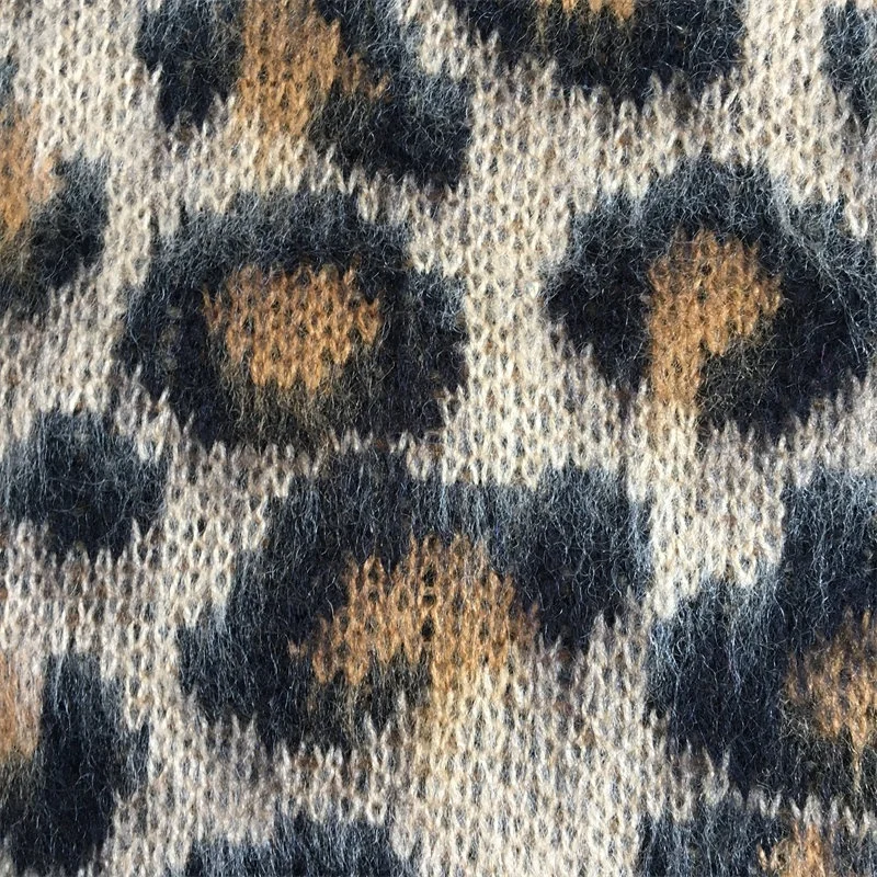 Leopard Pattern Small Baby 1 Year Infant Cotton Yarn Sweaters for Girl