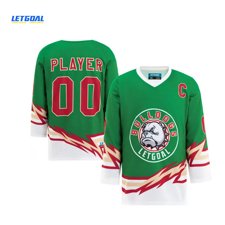 Custom Logo Design Sublimation Hockey Jersey 100% Polyester Ice Hockey Wear