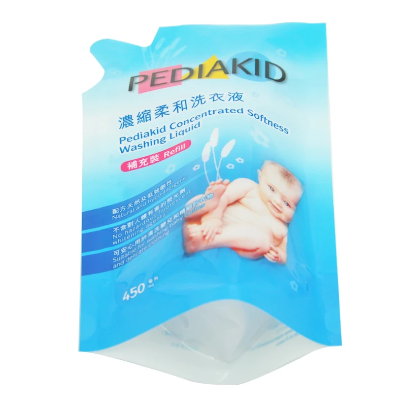 plastic foil pouch liquid hand soap / detergent refill /cloth softner refill packaging bag