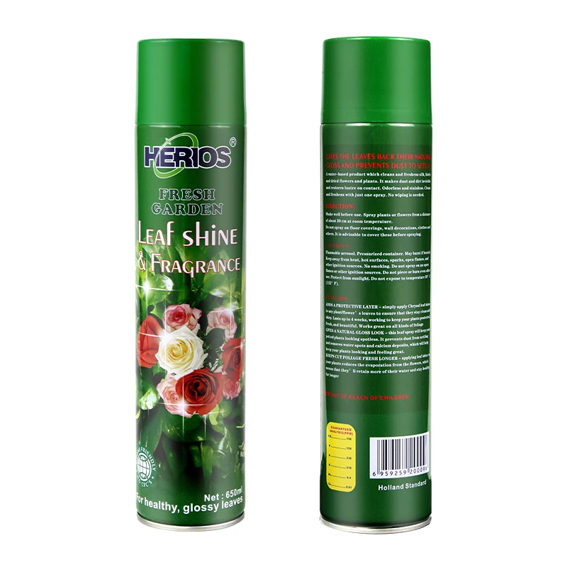 HERIOS High Quality Brighten Leaf Shine Spray  for Garden Flowers and Plants with Rose Scent