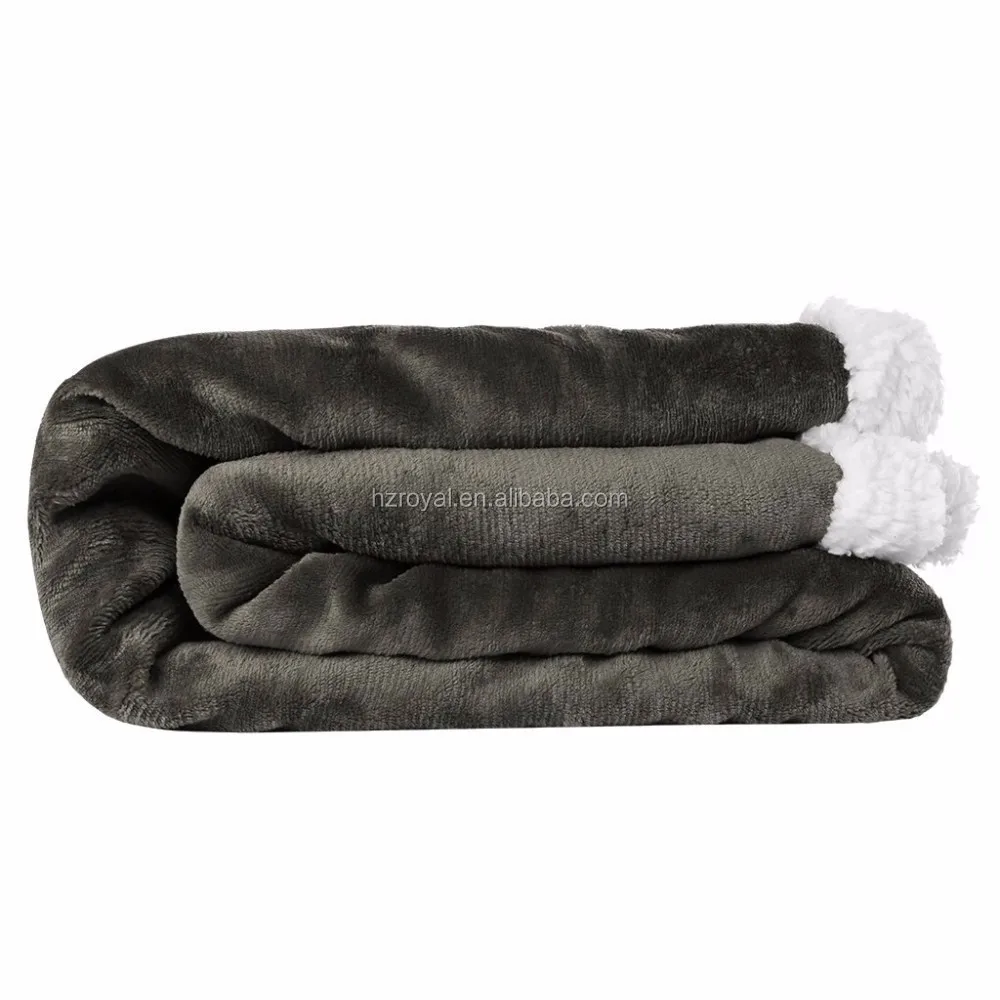 perrserker plush throw blanket 100% polyester flannel sherpa fleece blanket in cheap price