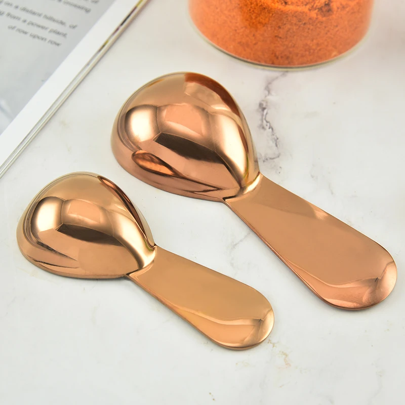 15ml 30ml Rose Gold Plating Stainless Steel Measuring Spoons Thicken Chrome Plated Baking Accessories Measuring Cup