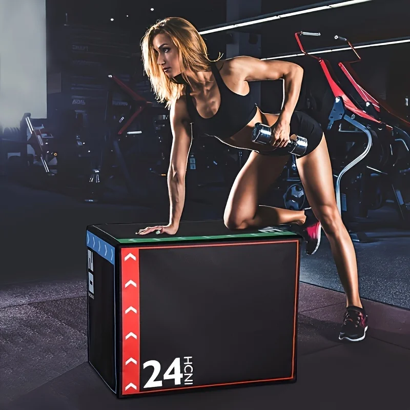 M0059 Customizable 3-in-1 Jump Box Multifunctional Fitness Training Box for Gym Use Enhanced for Jump Training Plyo Boxes