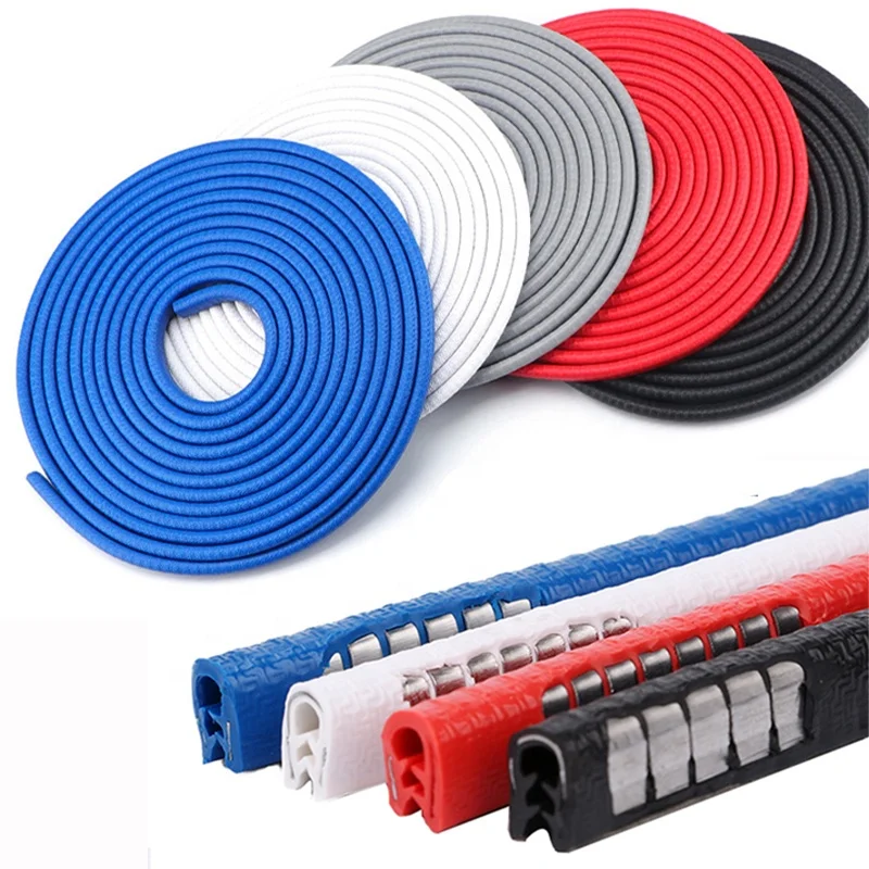 Универсальная защита от царапин на краях автомобильной двери, уплотнительная лента 5 м, защитная накладка, автомобильные дверные наклейки, декоративные защитные аксессуары