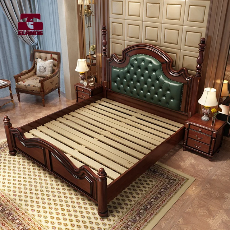 European King Size Beds Wardrobe Dresser Complete Furniture Combination Bedroom Furniture Set