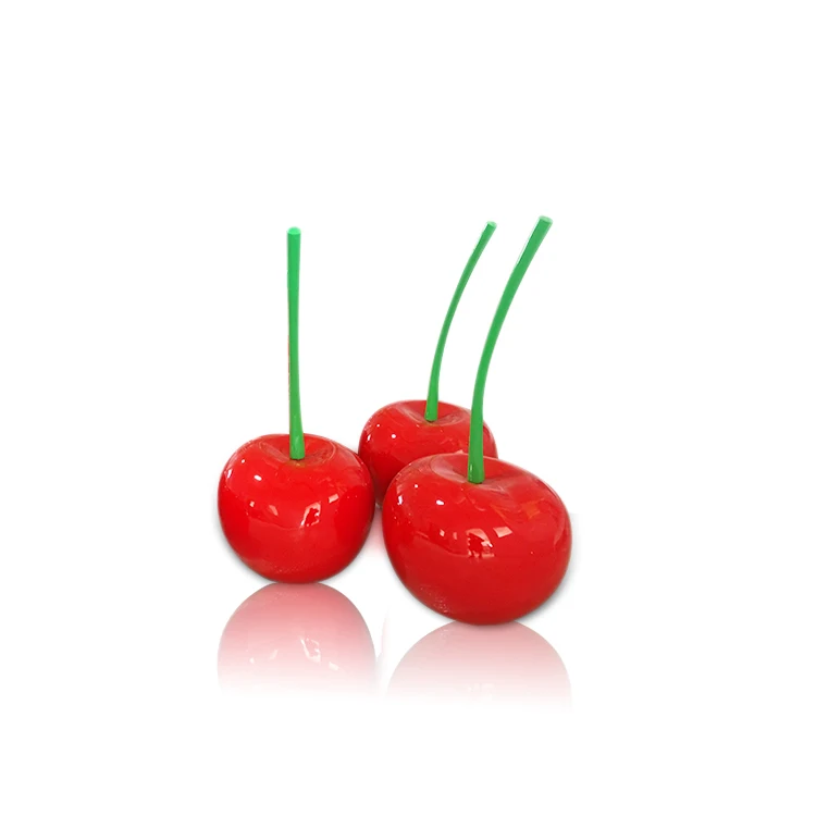 Hot Sale Finesse Factory Fiberglass Red Cherry Home Decoracion Fruit Sculpture Resin