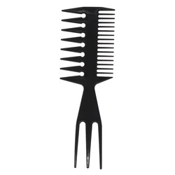 Restoring The Old Way Hair Partition Styling Plastic 3 Sided Pick Texture Comb