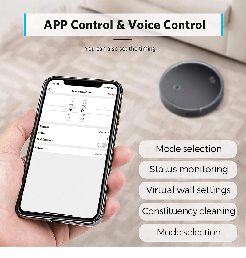 Robot Vacuum Cleaner VSLEAM VISION & Gyro Navigation Gold Brand OEM Manufacturer Brushless Motor