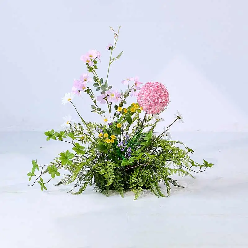 Garden Pots Planters Simulated Plastic Trees Landscaping Indoor Green Artificial Plant Palm Tree Home Decor Accessories