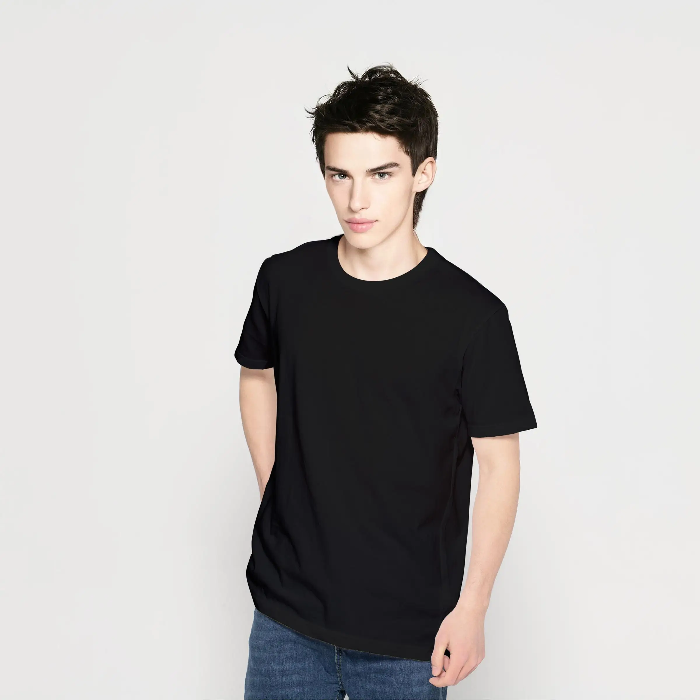 Custom logo Print White Black Grey 100 Polyester t Shirt Men Breathable Casual Plain Blank T-shirt