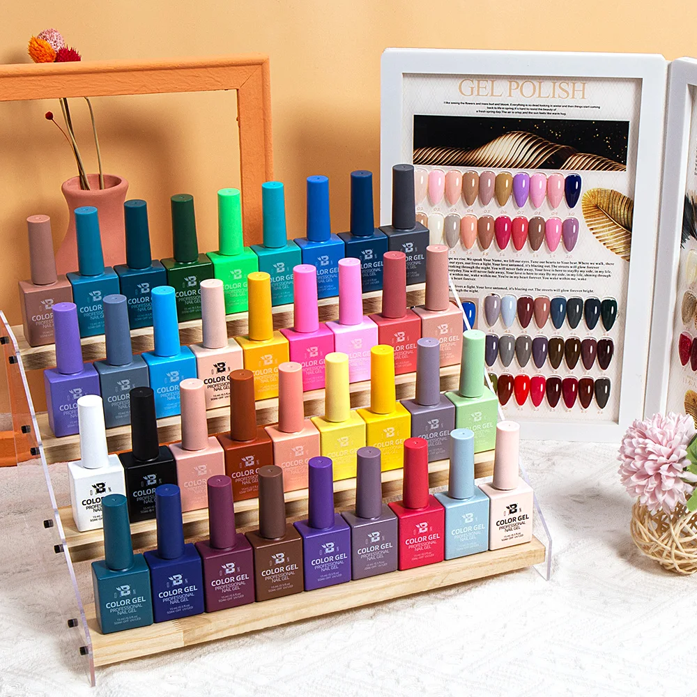 BOZLIN 36 Colors Professional Nail Supplies Soak Off Gel Polish Custom Private Label Color UV/LED Lamp UV Lasting Nail Polish