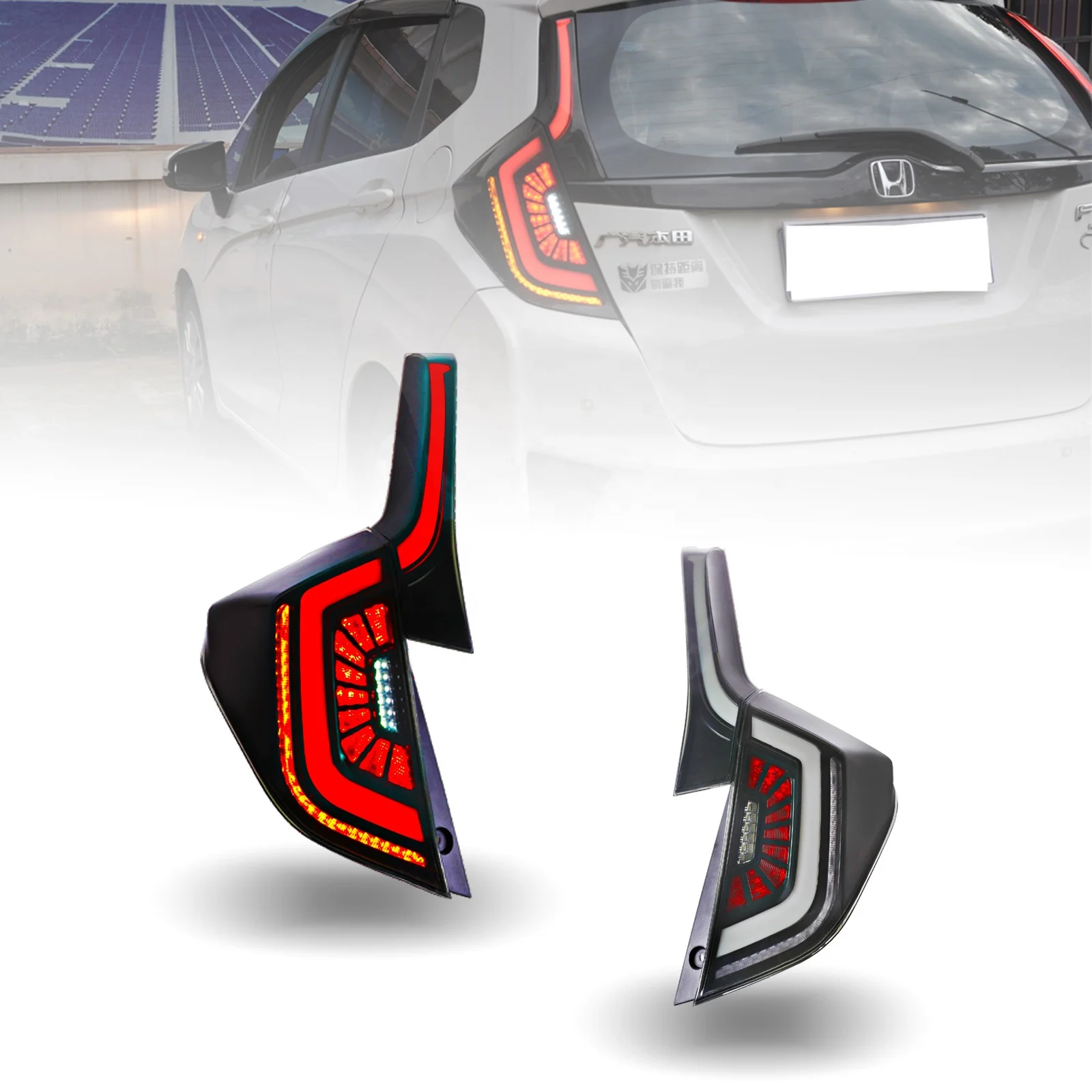oubiao for Honda Fit third-generation GK5 GK4 GK3 GK5 taillights are equipped with sequential new LED components