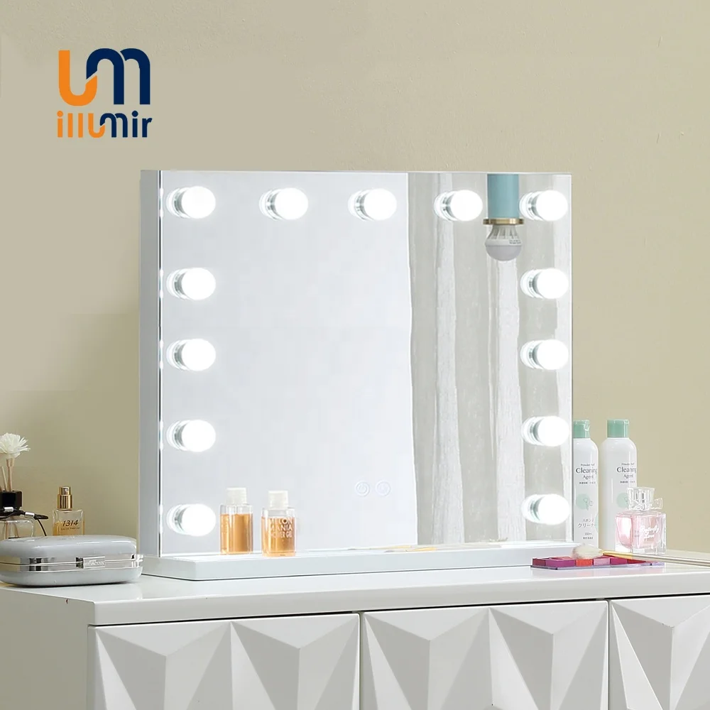 Makeup Mirror Hollywood Style LED Vanity Mirror with 14 Touch Dimmer LED Bulbs for Makeup Dressing Table