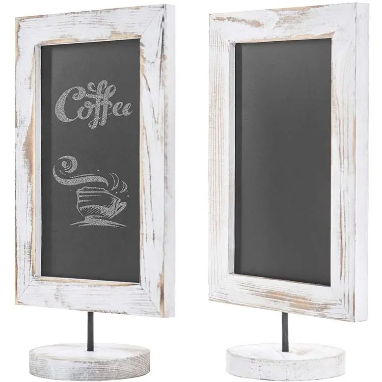 Washed white desktop memorandum Message Board wooden blackboard