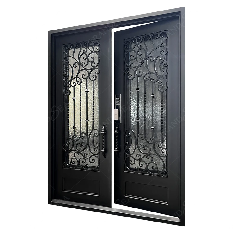 Grandsea Top Grade Customized Luxury Modern Villa Front Entry Iron Gate Security Entrance Wrought Iron Gate Modern