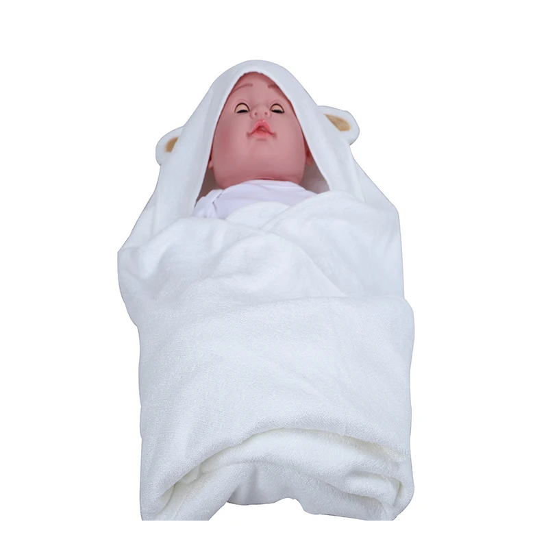 
Cute bear ear Hooded Baby Towel Bamboo Organic Swaddle Blanket Baby Towel With Hood 