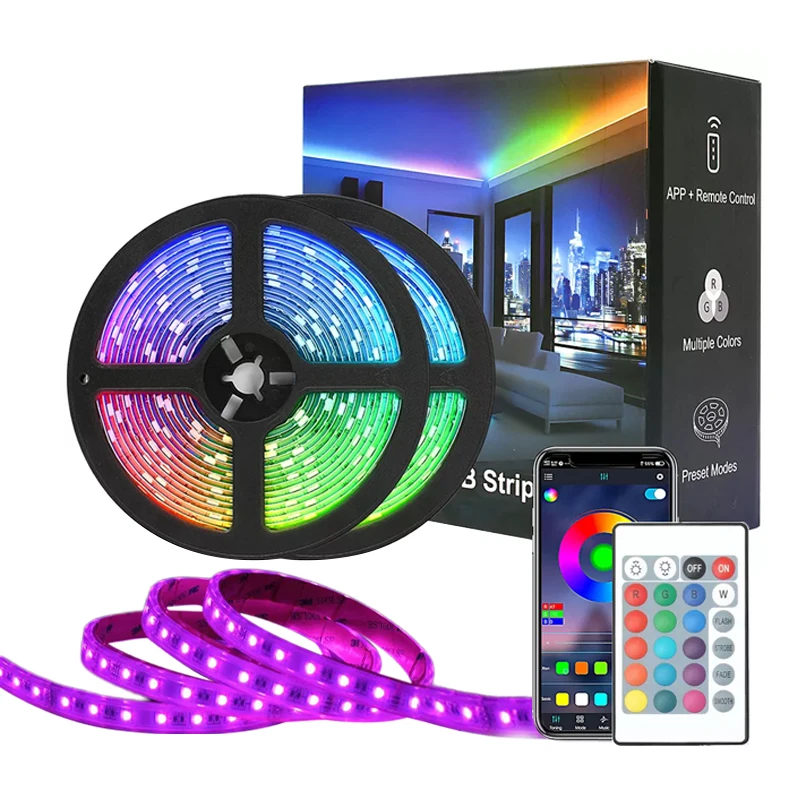 High Quality with remote control smd 5050 smart led strip light smart wifi 5050 rgb led strip lights for home